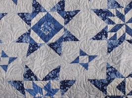 Blue star quilt